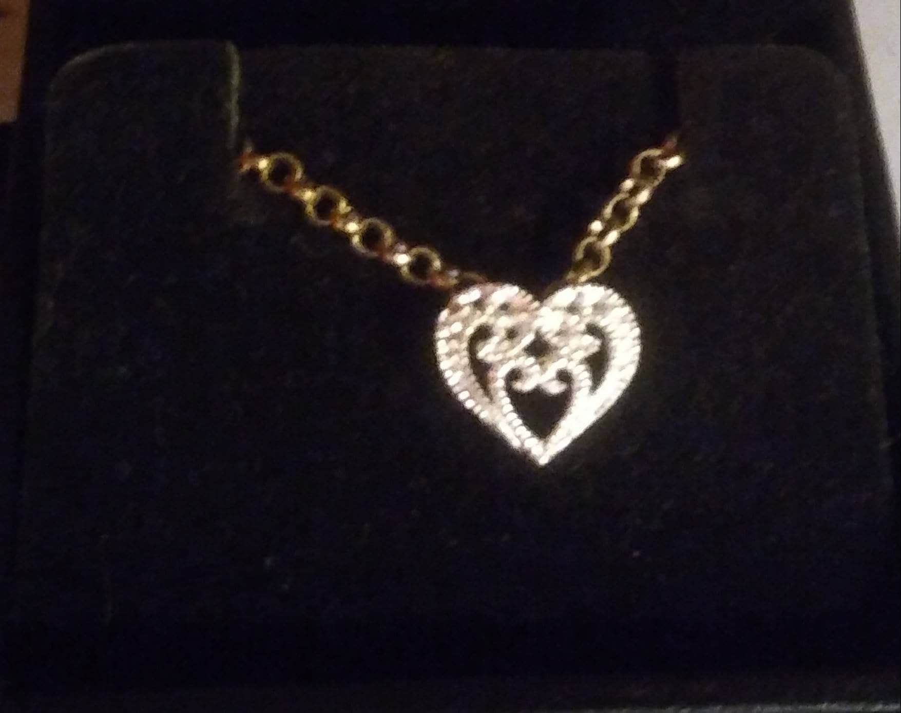 Natural Diamonds Sterling Silver Necklace