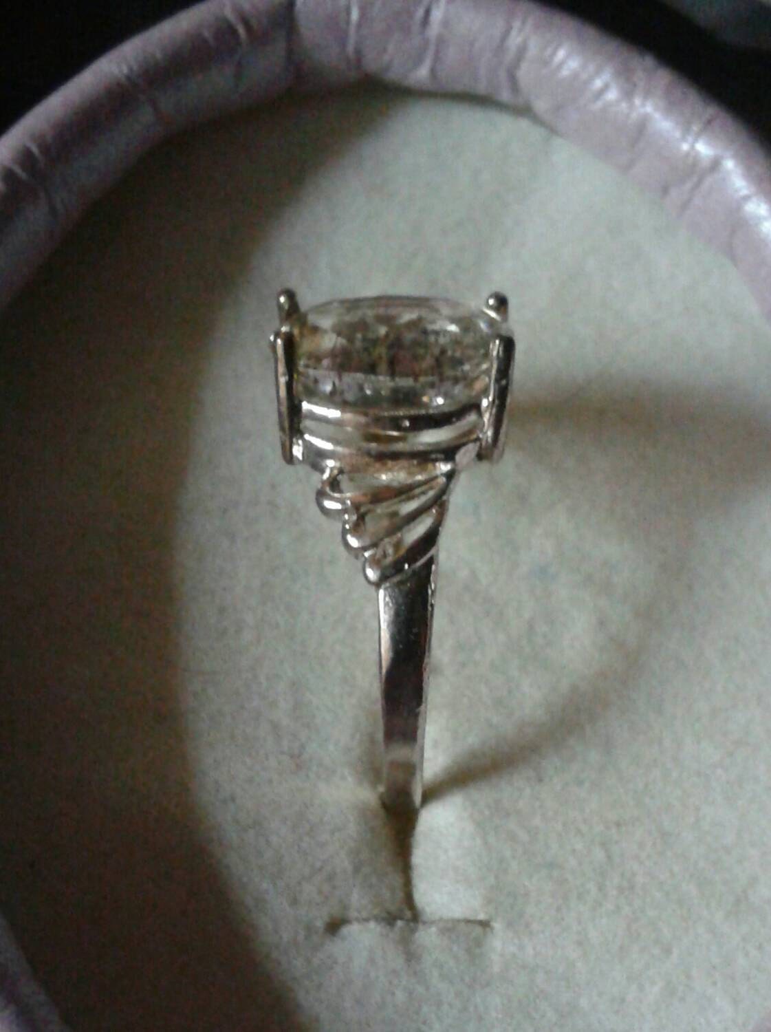 Natural Scapolite(Tenebrescent) Sterling Silver Engagement Ring - Thumbnail 2