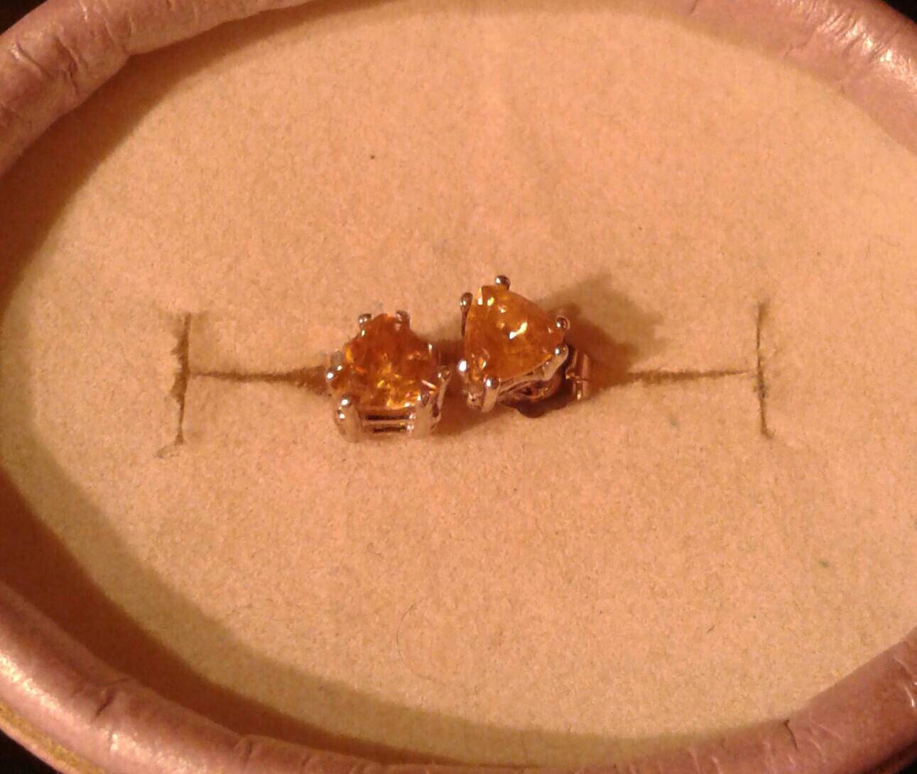 Natural Sphene / Titanite Sterling Silver Earrings - Thumbnail 2