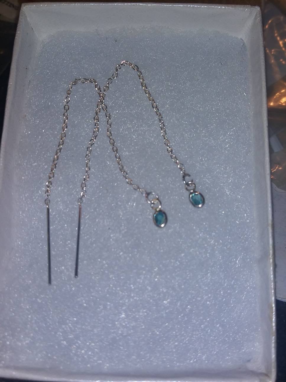 Extremely Rare Natural Granditierite Sterling Silver Earrings