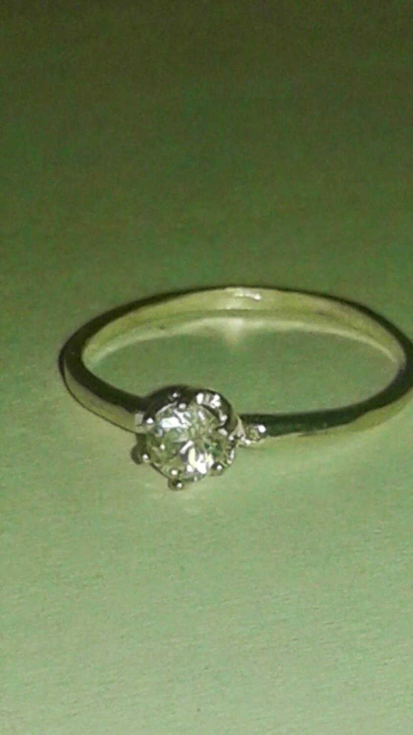 Natural Zircon Sterling Silver Engagement Ring - Thumbnail 5