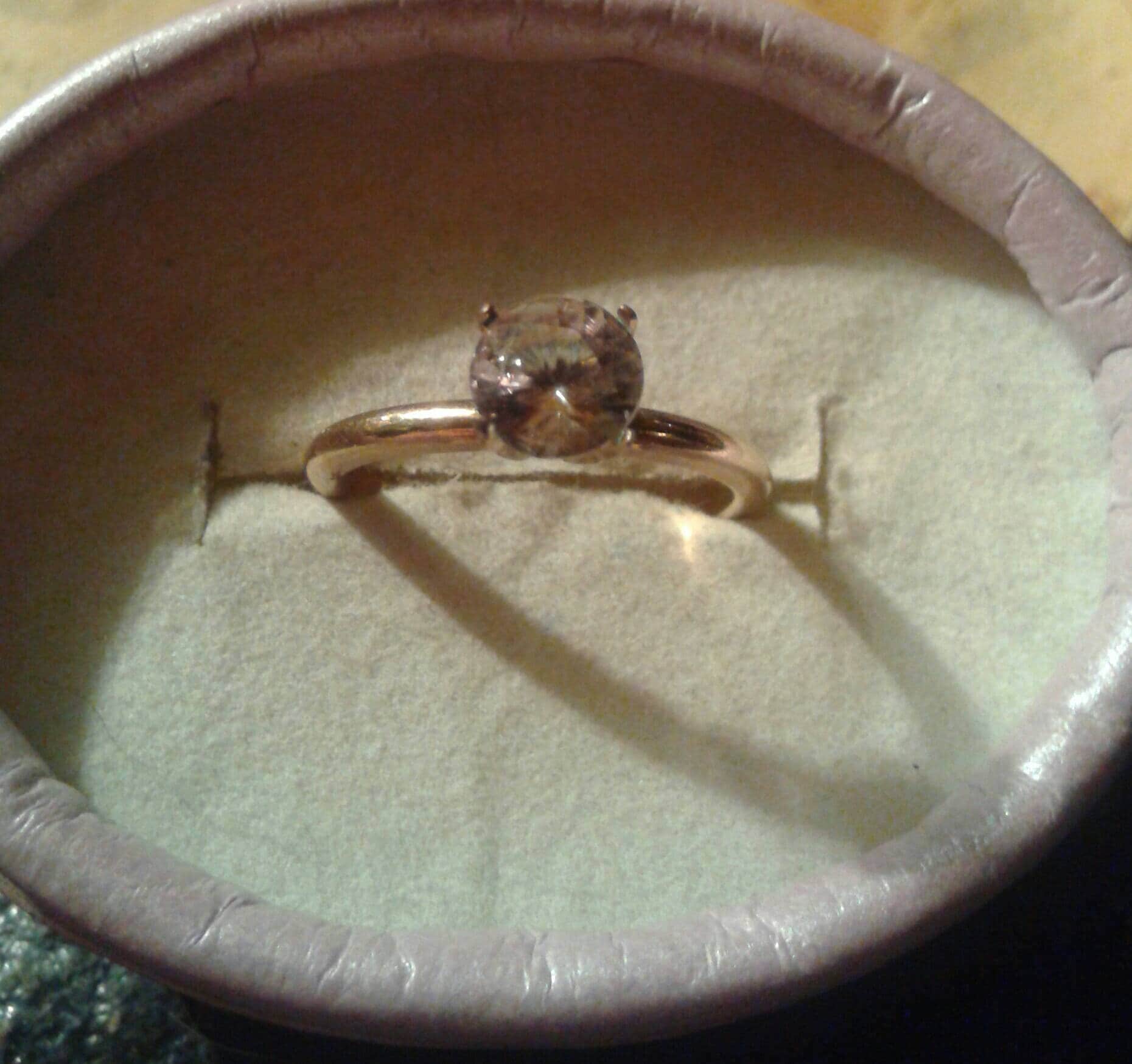 Natural Color Change Diaspore 10K Yellow Gold Engagement Ring (Comes with report) - Thumbnail 2