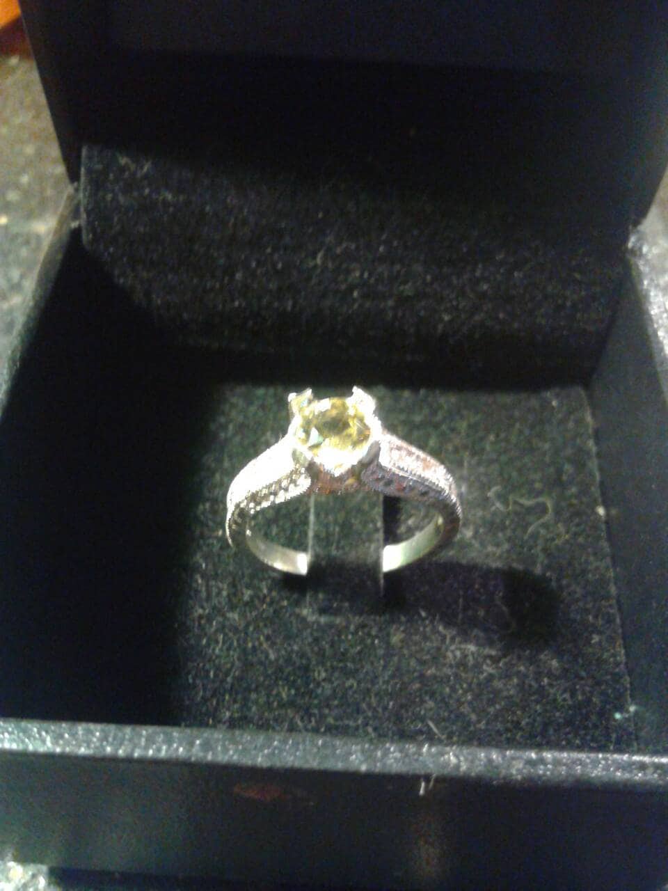 Natural Tanzanite Diamond accented Sterling Silver Engagement Ring (COMES WITH REPORT) - Thumbnail 3