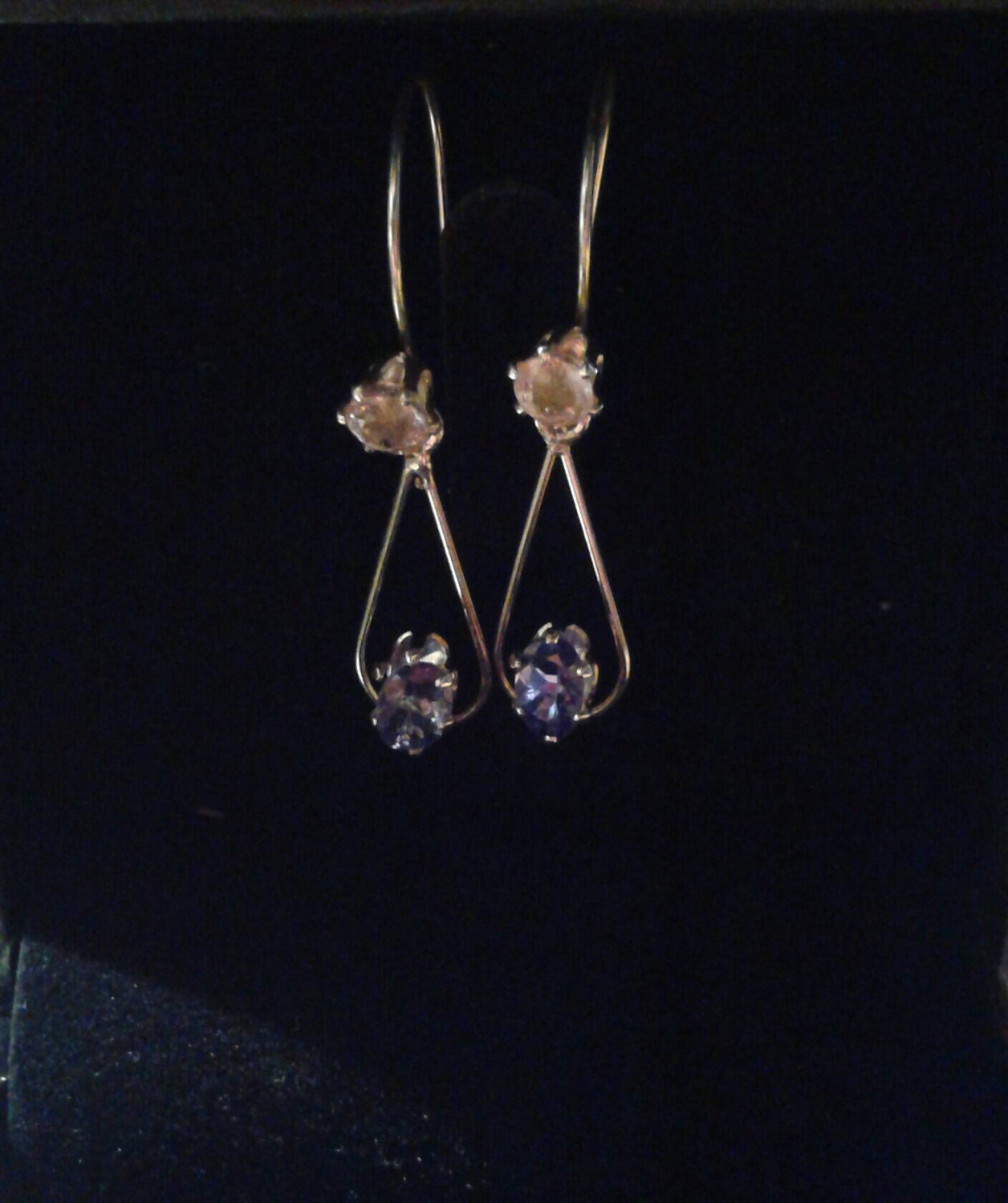 Natural Tanzanite  Sterling Silver Earrings - Thumbnail 3