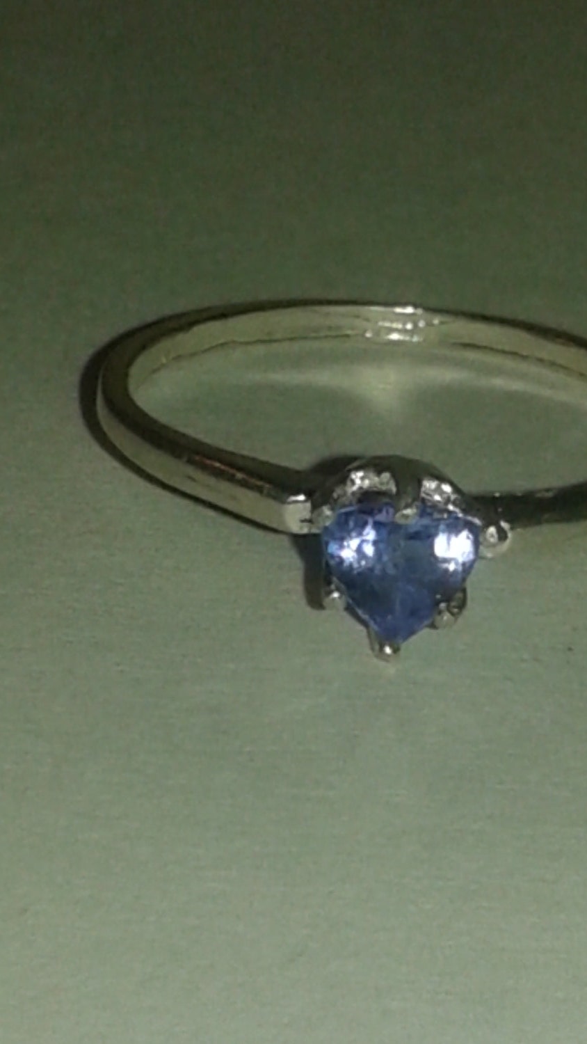 Natural Tanzanite Sterling Silver Engagement Ring - Thumbnail 2