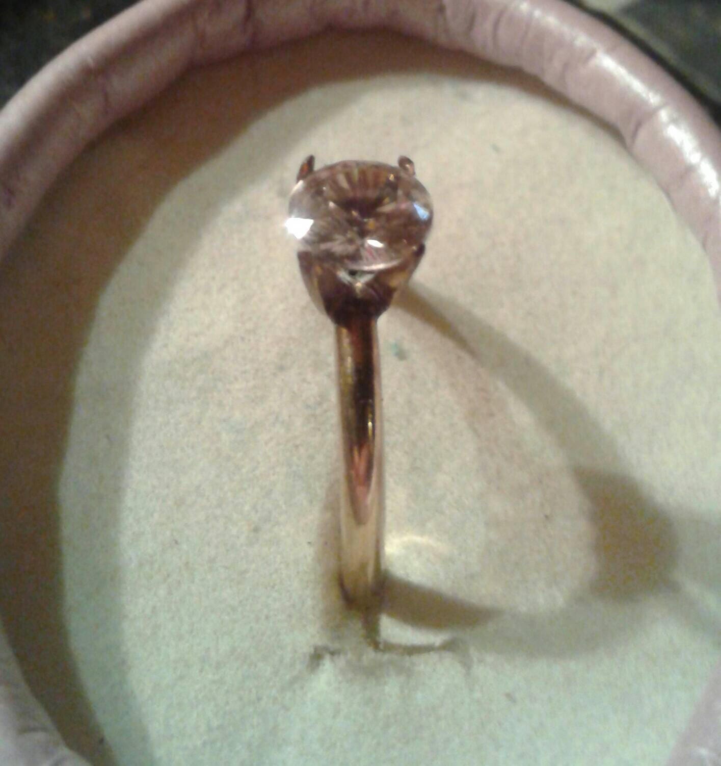 Natural Color Change Diaspore 10K Yellow Gold Engagement Ring (Comes with report) - Thumbnail 3