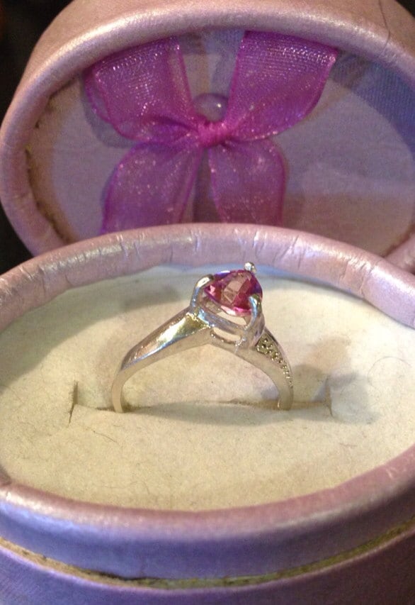 Natural Pink Topaz Sterling Silver Ring