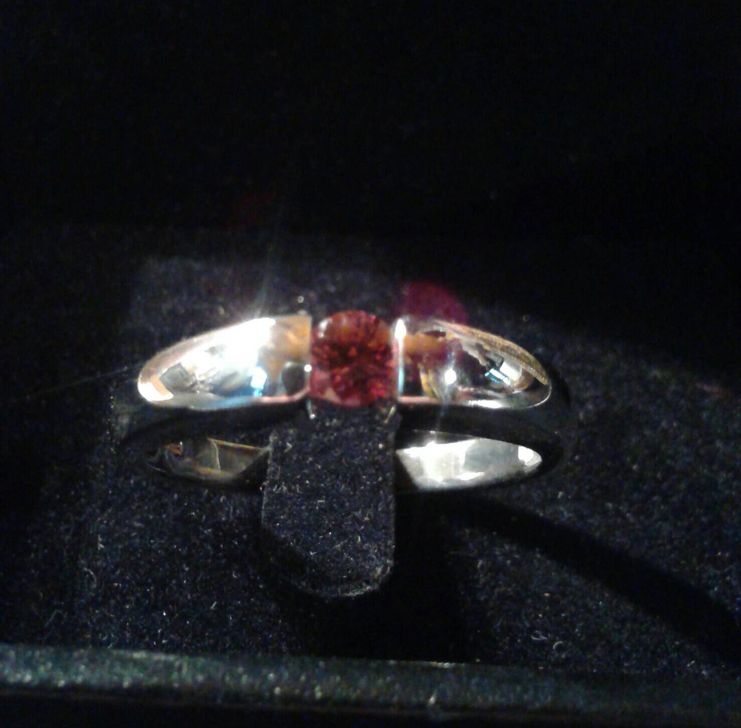 Natural Cinnamon Zircon Sterling Silver Gent's Ring