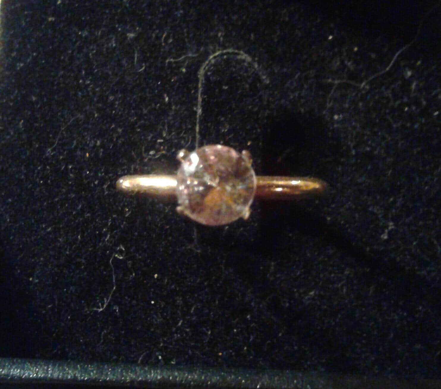 Natural Color Change Diaspore 10K Yellow Gold Engagement Ring (Comes with report)