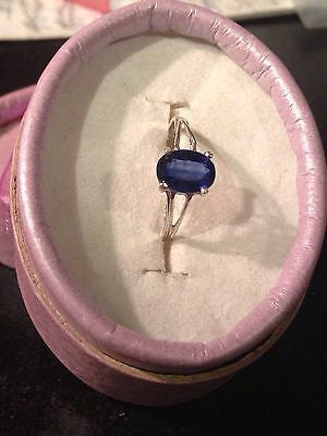 Natural Kyanite Sterling Silver Engagement Ring - Thumbnail 3
