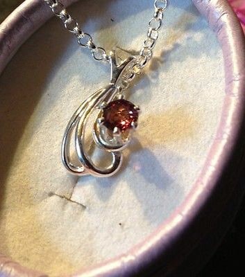 Natural Red Spinel Sterling Silver Necklace - Thumbnail 2