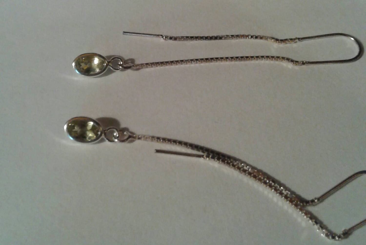 Natural Rare Green Beryl Sterling Silver Earrings - Thumbnail 3