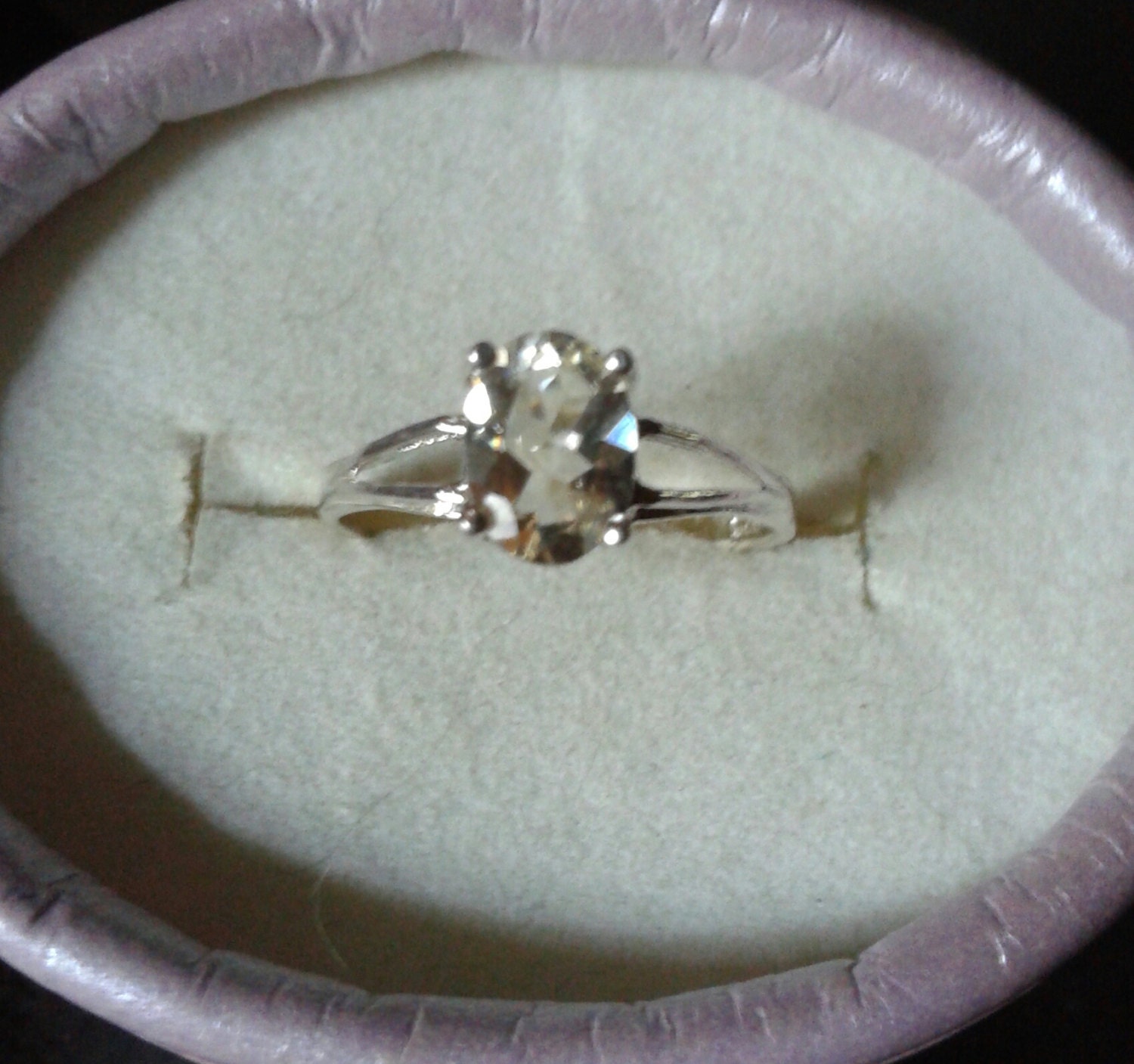 Natural Bytownite Sunstone Sterling Silver Engagement Ring - Thumbnail 3