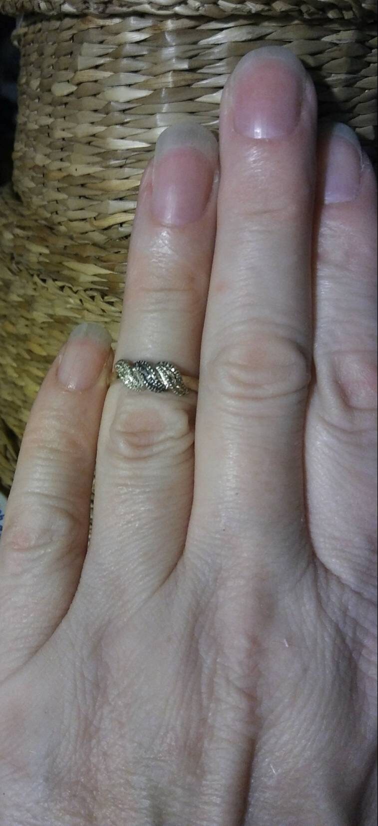 Natural Tri Color Diamonds Sterling Silver Tri Color Gold wrapped Wedding Ring - Thumbnail 2