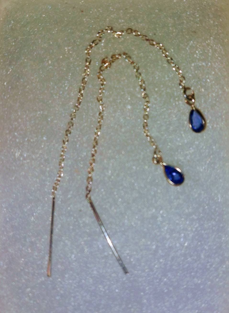 Natural Tanzanite Sterling Silver Earrings - Thumbnail 4