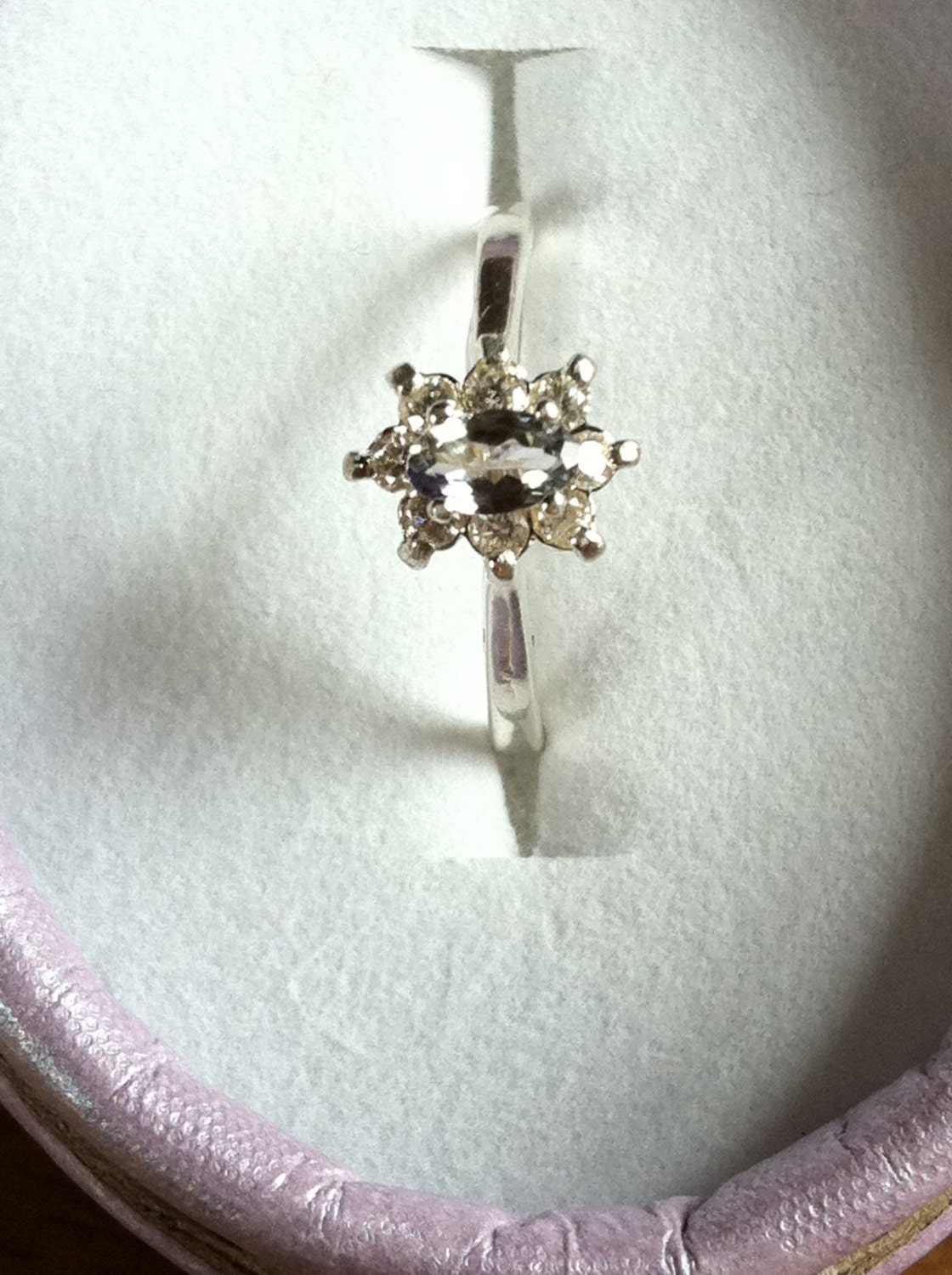 Natural Ocean Tanzanite Diamond accented Platinum Wrapped Engagement Ring - Thumbnail 3