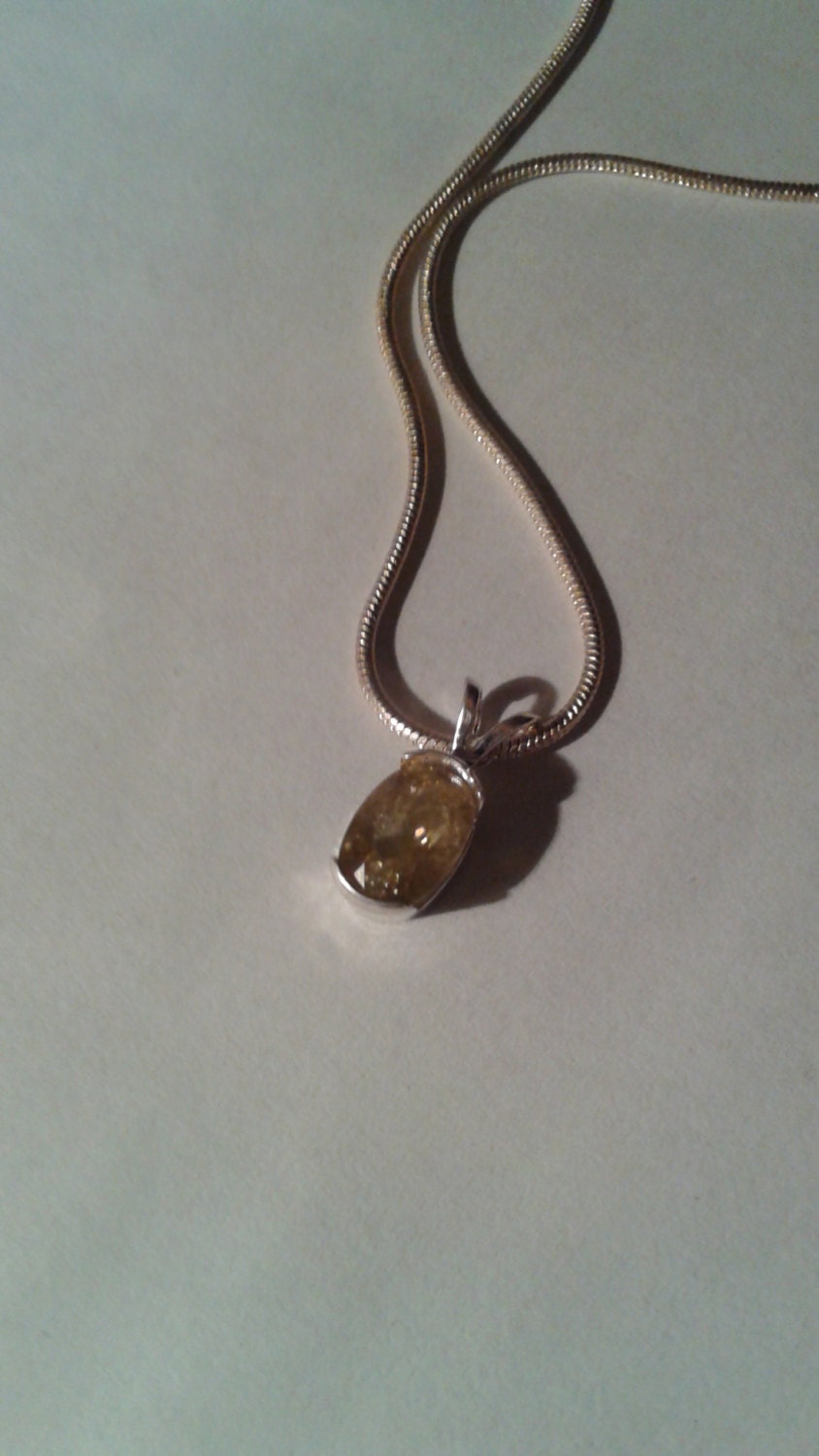 Natural Apatite Sterling Silver Necklace - Thumbnail 4