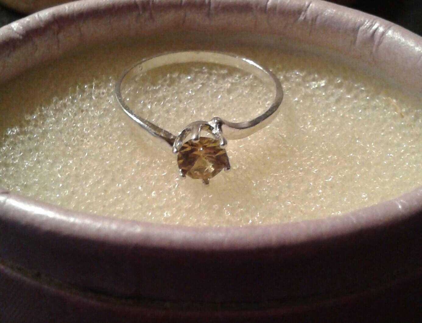 Natural Rare Golden Yellow Tanzanite Sterling Silver Engagement RingEngagement Ring - Thumbnail 3
