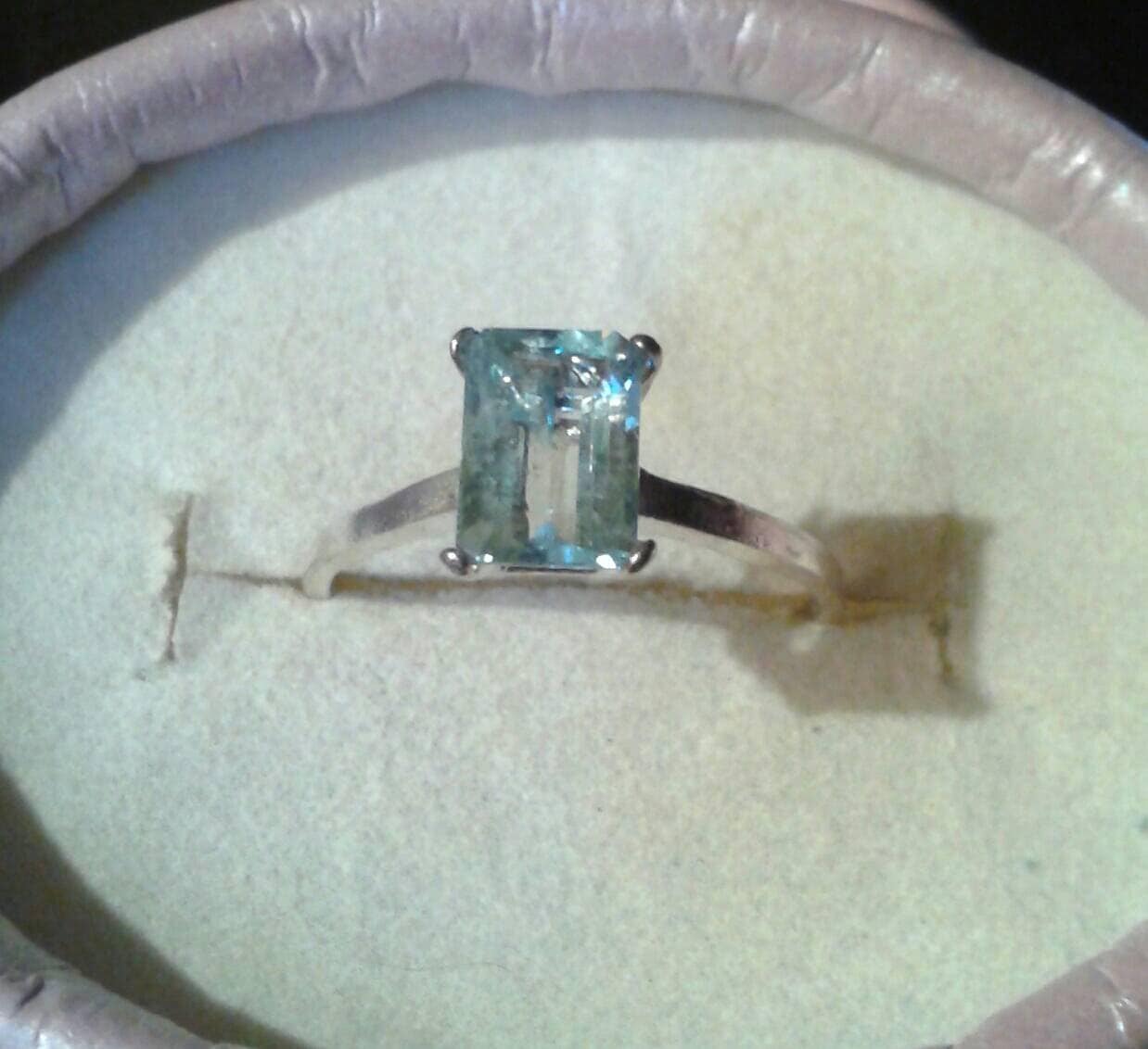 Natural Very Rare Hauynite Sterling Silver Engagement Ring (Comes with report)