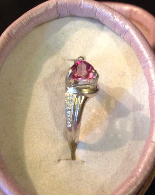 Natural Pink Topaz Sterling Silver Ring - Thumbnail 2