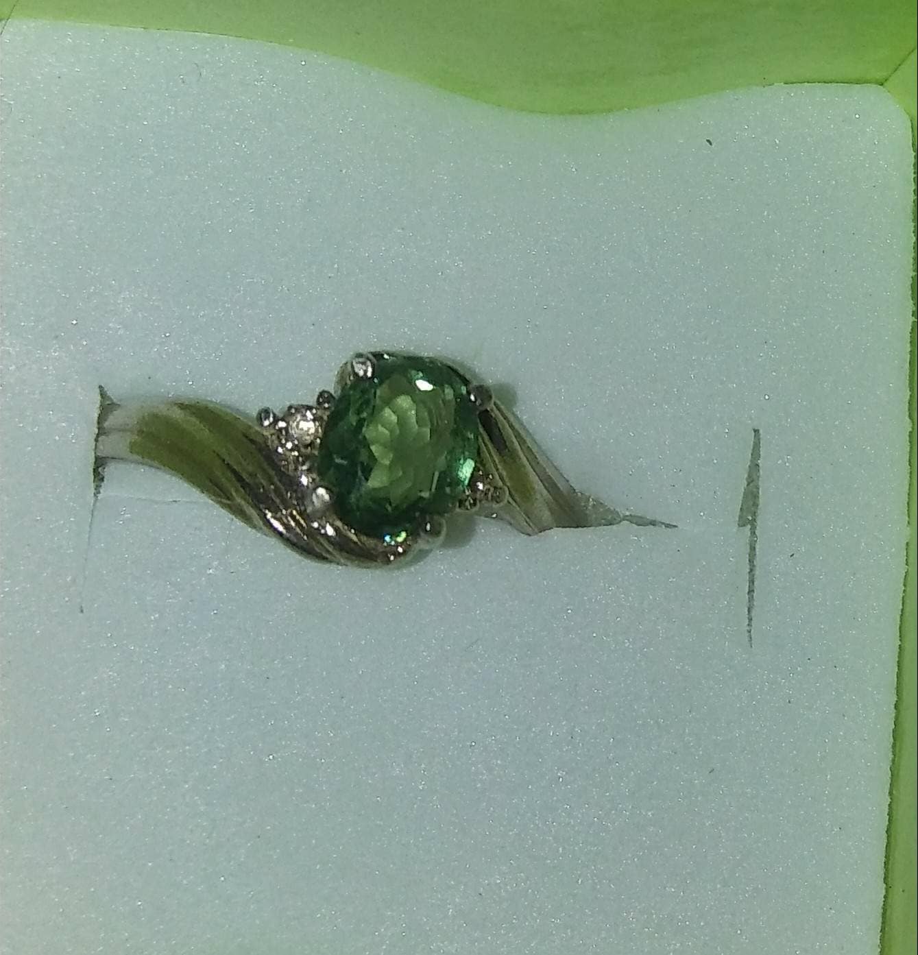 Natural Green Apatite Sterling Silver Ring