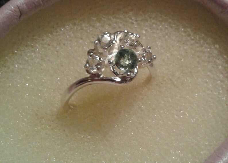 Natural Spinel Sterling Silver Engagement Ring