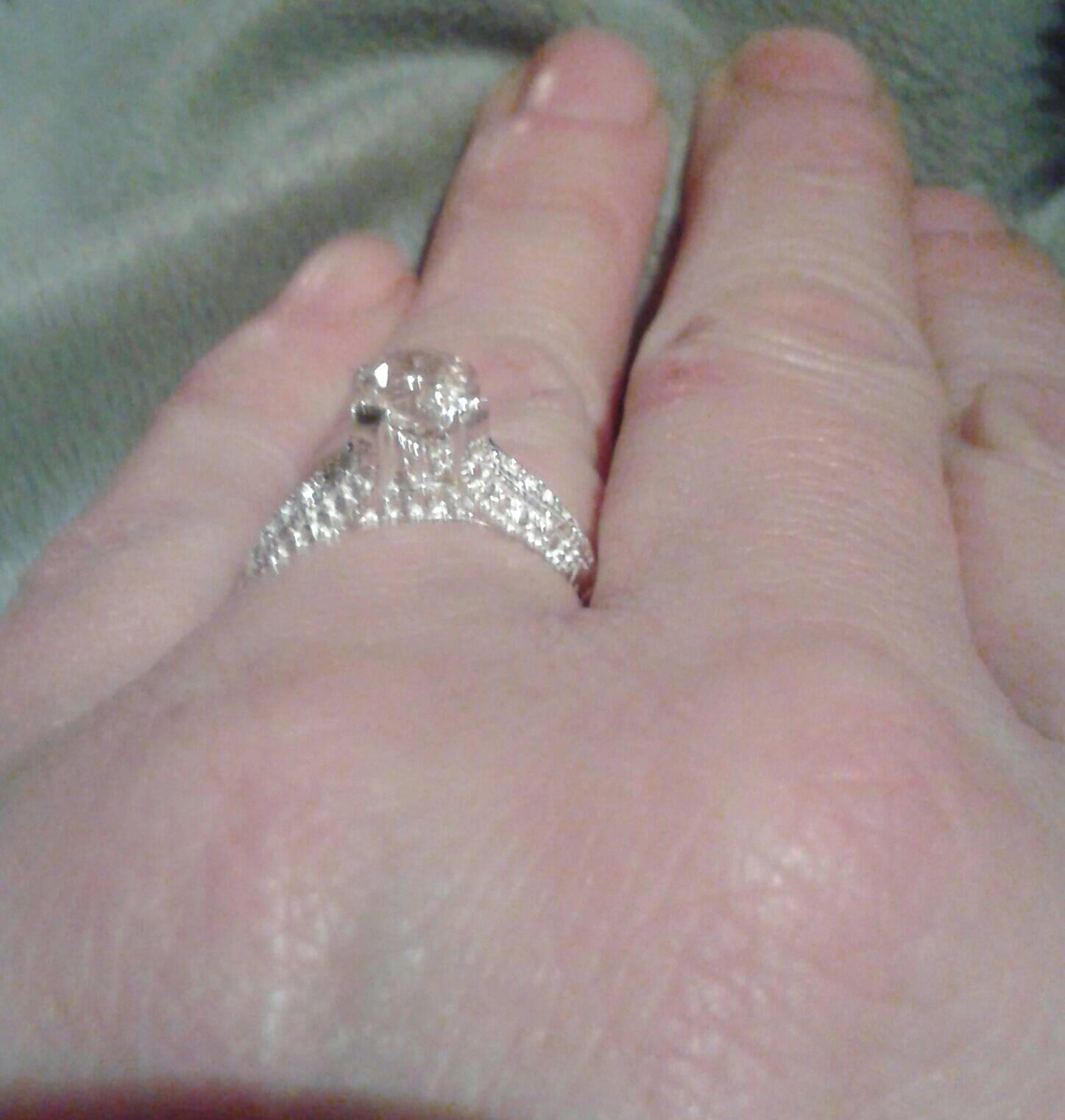 Natural Morganite Diamond accented Sterling Silver  Engagement Ring (COMES WITH REPORT)