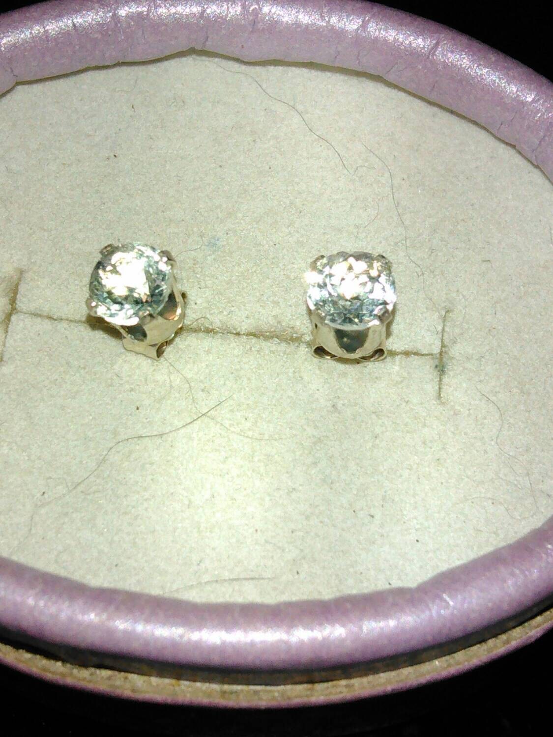 Natural Oligoclase Sterling Silver Earrings - Thumbnail 3