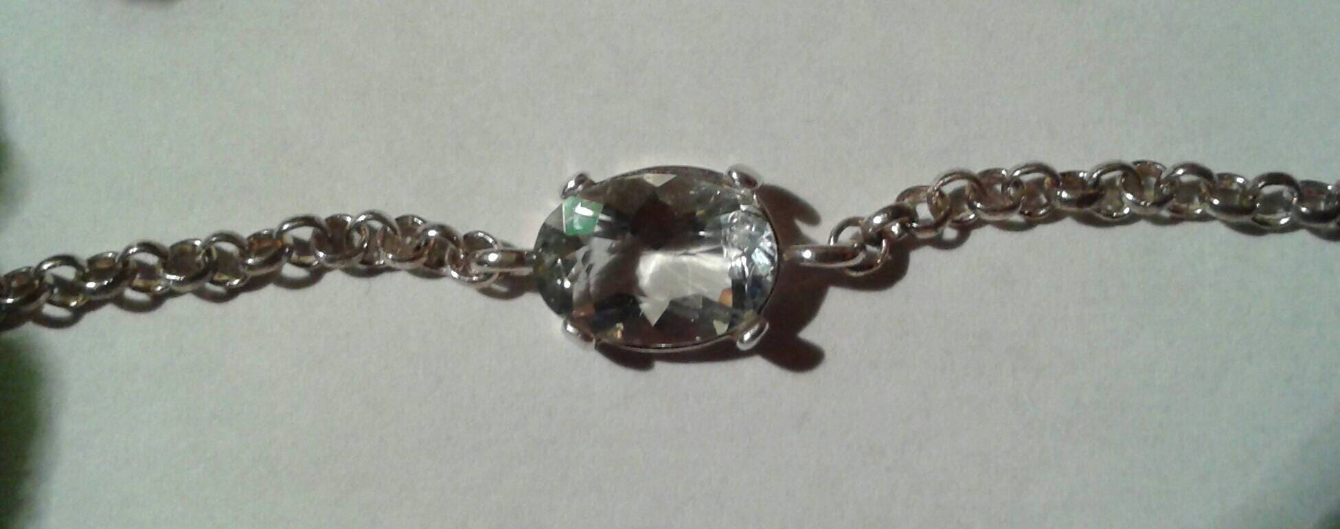 Natural Rare Oligoclase Sterling Silver Bracelet - Thumbnail 3