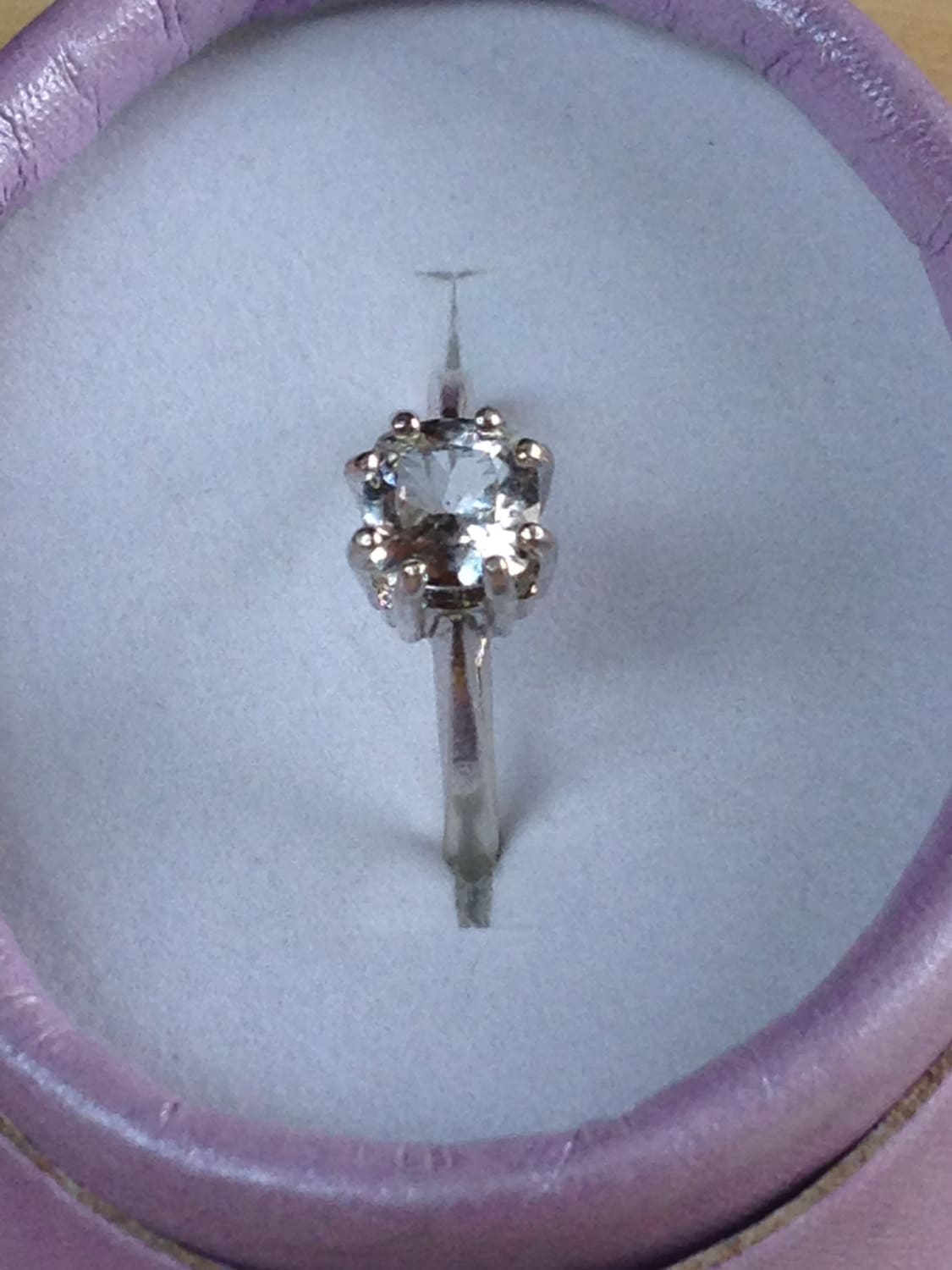 Natural Goshenite Sterling Silver Engagement Ring - Thumbnail 3