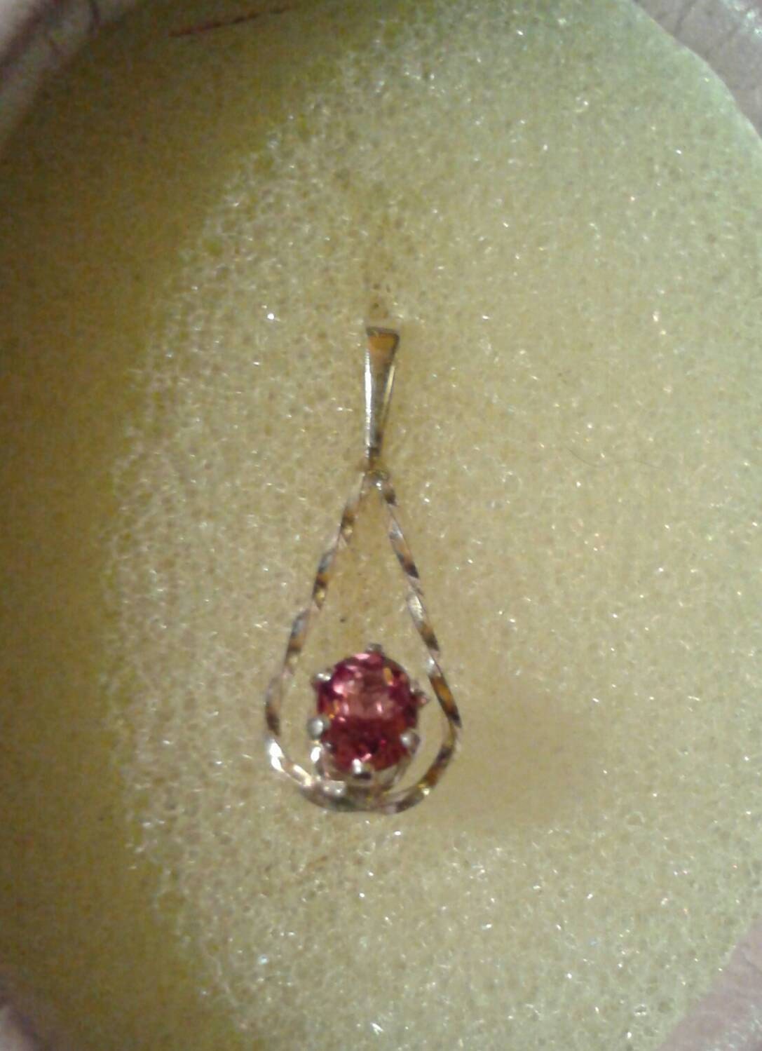 Natural Color Change Garnet Sterling Silver Necklace - Thumbnail 3