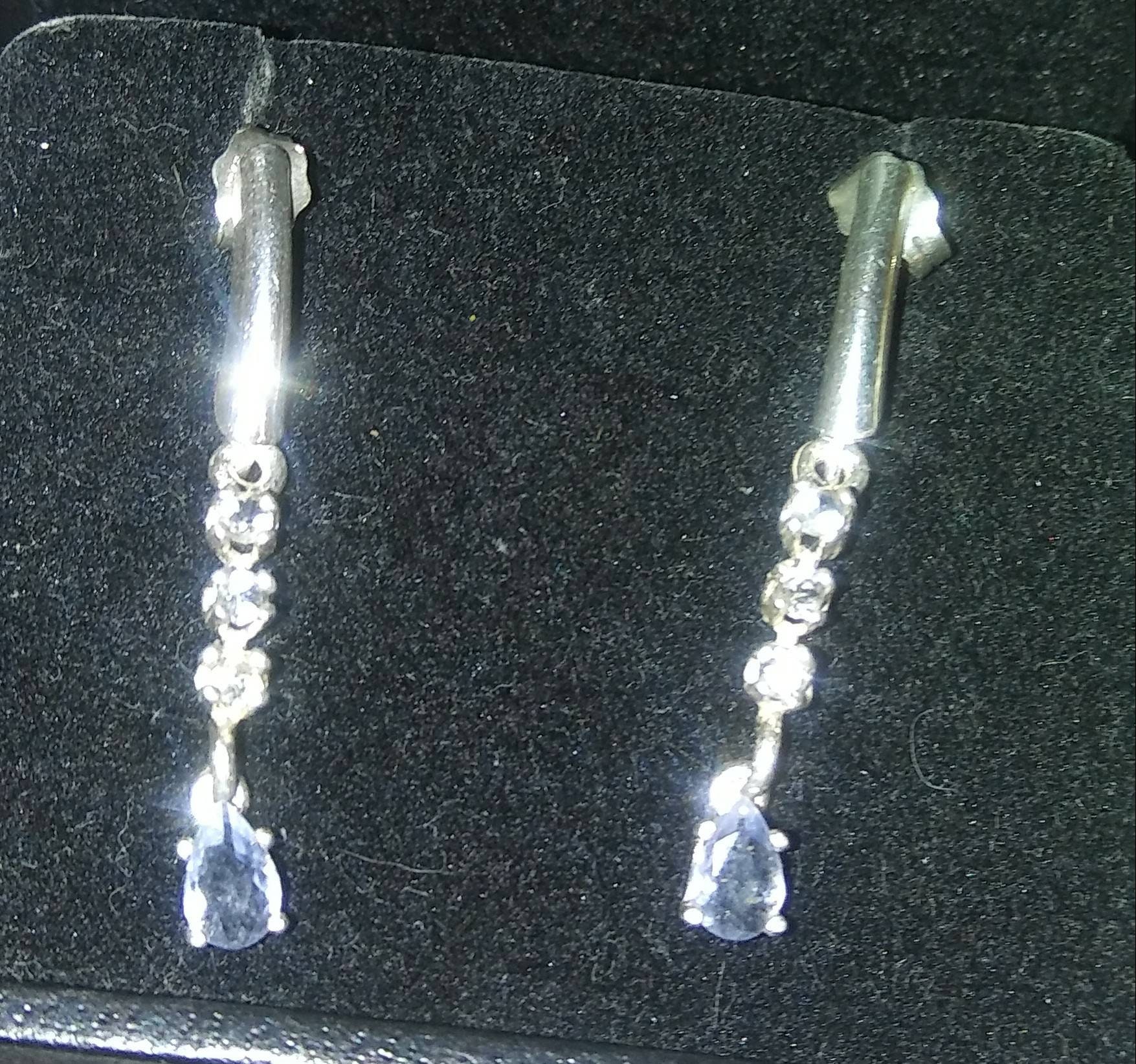 Natural Extremely Rare Tenebrescent Hackmanite Sapphire accented Sterling Silver Earrings (Comes with report) - Thumbnail 6