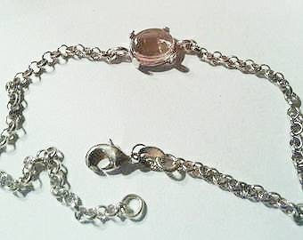 Natural Color Change Diaspore Sterling Silver Bracelet