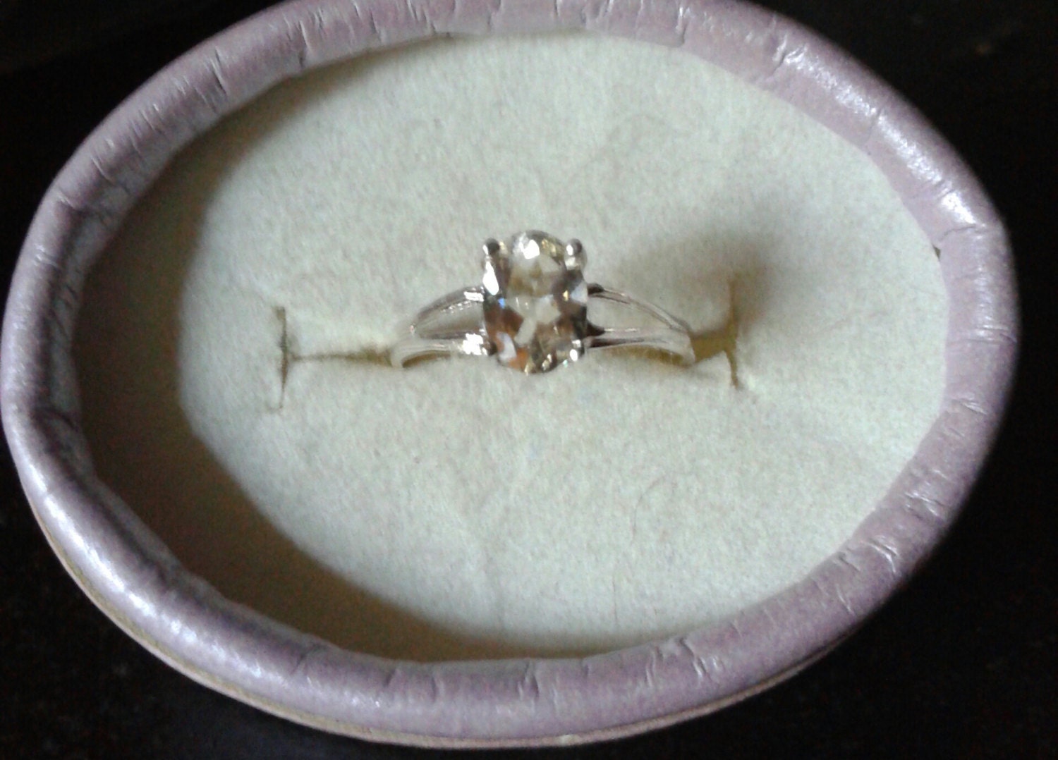 Natural Bytownite Sunstone Sterling Silver Engagement Ring