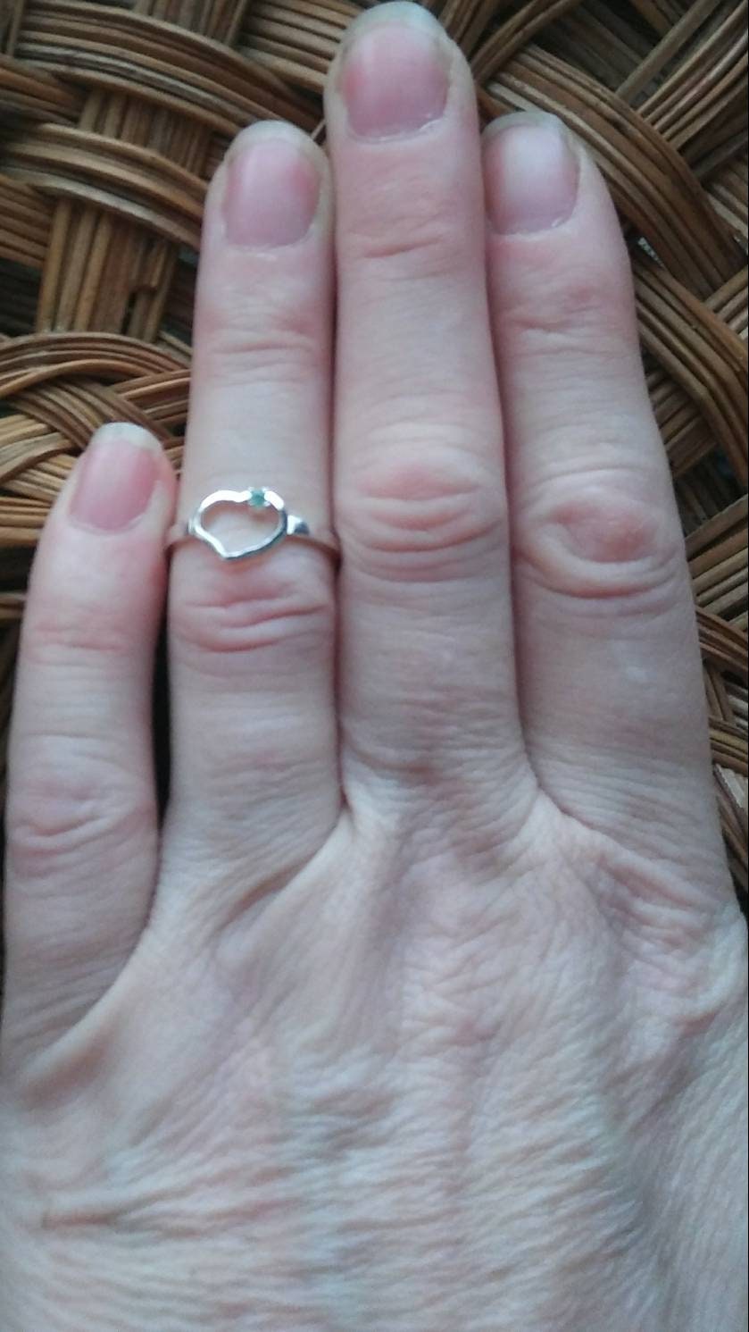Natural Color Change Alexandrite Sterling Silver Engagement Ring - Thumbnail 2