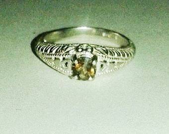 Natural Andalusite Sterling Silver Ring