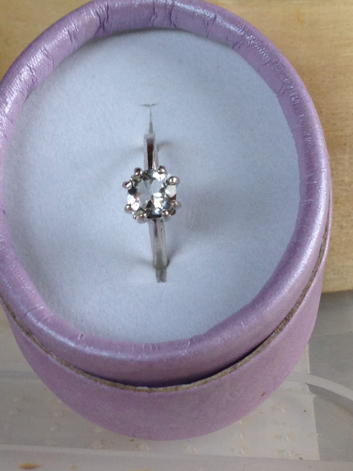 Natural Goshenite Sterling Silver Engagement Ring - Thumbnail 5