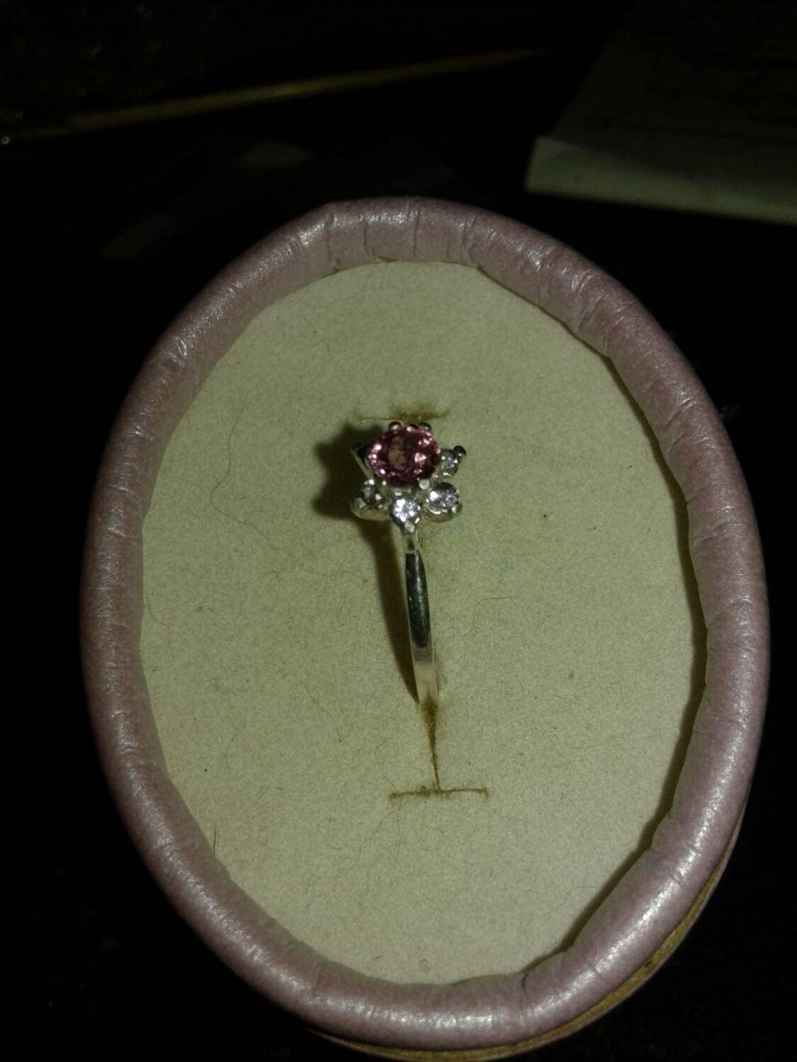 Natural Purple Spinel Tanzanite accented Sterling Silver Engagement Ring - Thumbnail 3