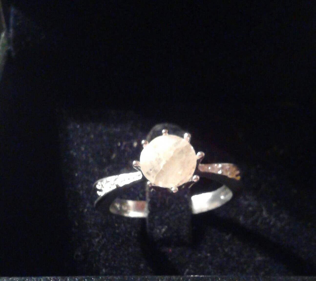 Extremely Rare Natural Londonite Diamond accented Sterling Silver Engagement Ring (Comes with report)