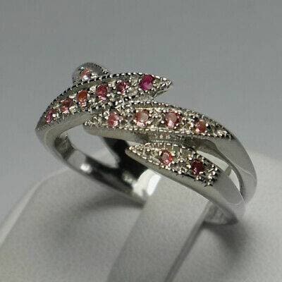 Natural Ruby Sterling Silver Wedding Ring - Thumbnail 3