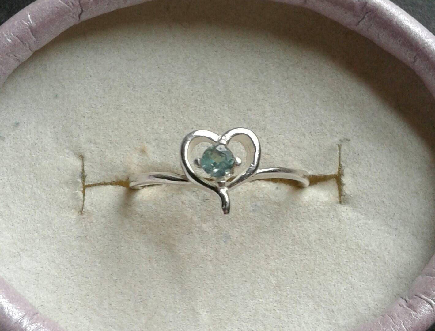 Natural Color Change Alexandrite Sterling Silver Engagement Ring - Thumbnail 3