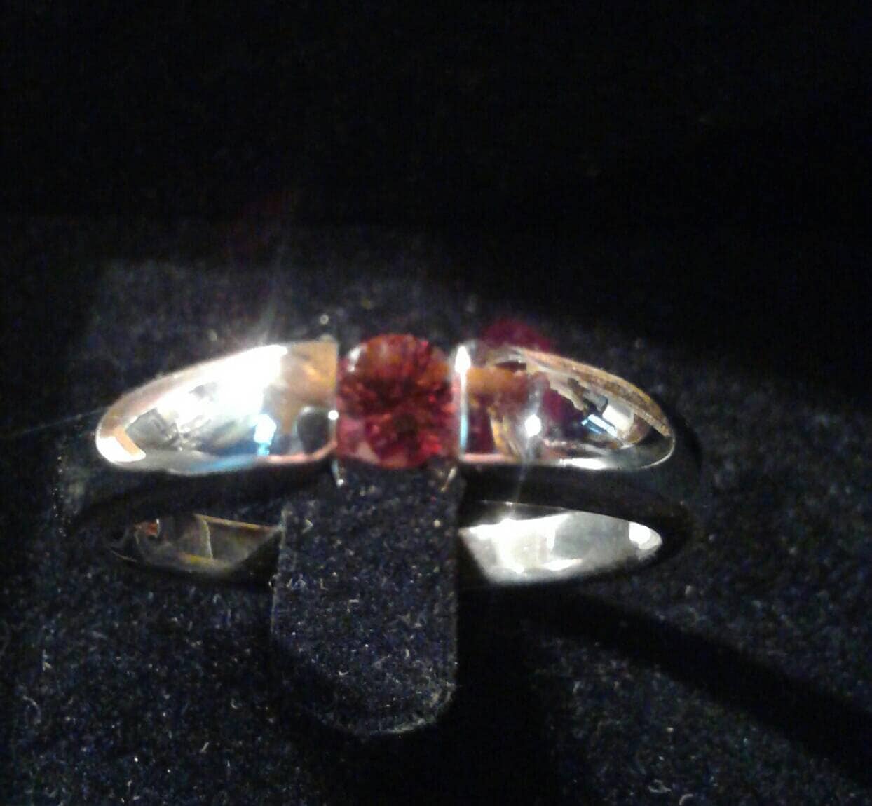 Natural Cinnamon Zircon Sterling Silver Gent's Ring - Thumbnail 2