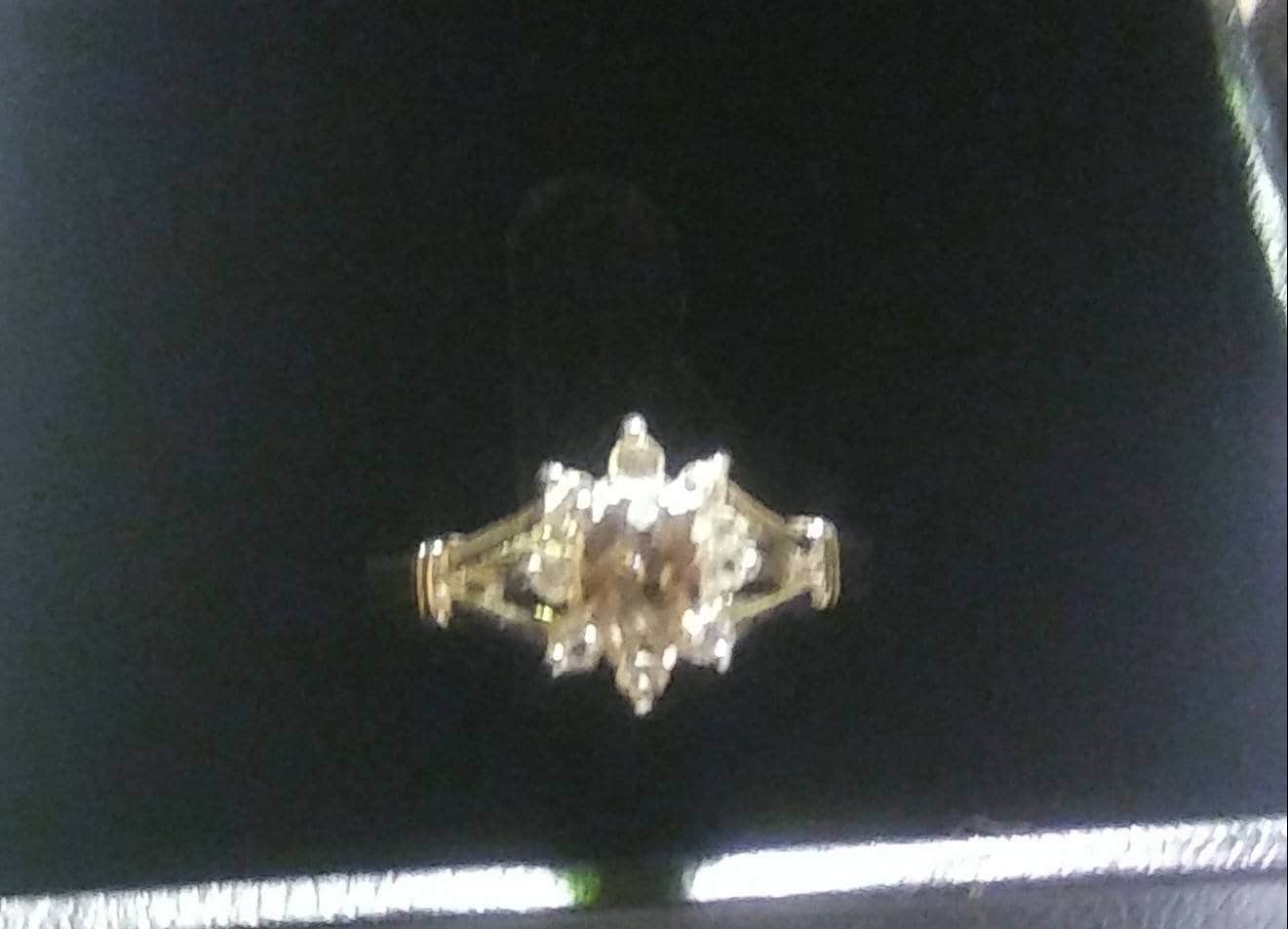 Natural Color Change Axinite White Sapphire accented Sterling Silver Engagement Ring - Thumbnail 2