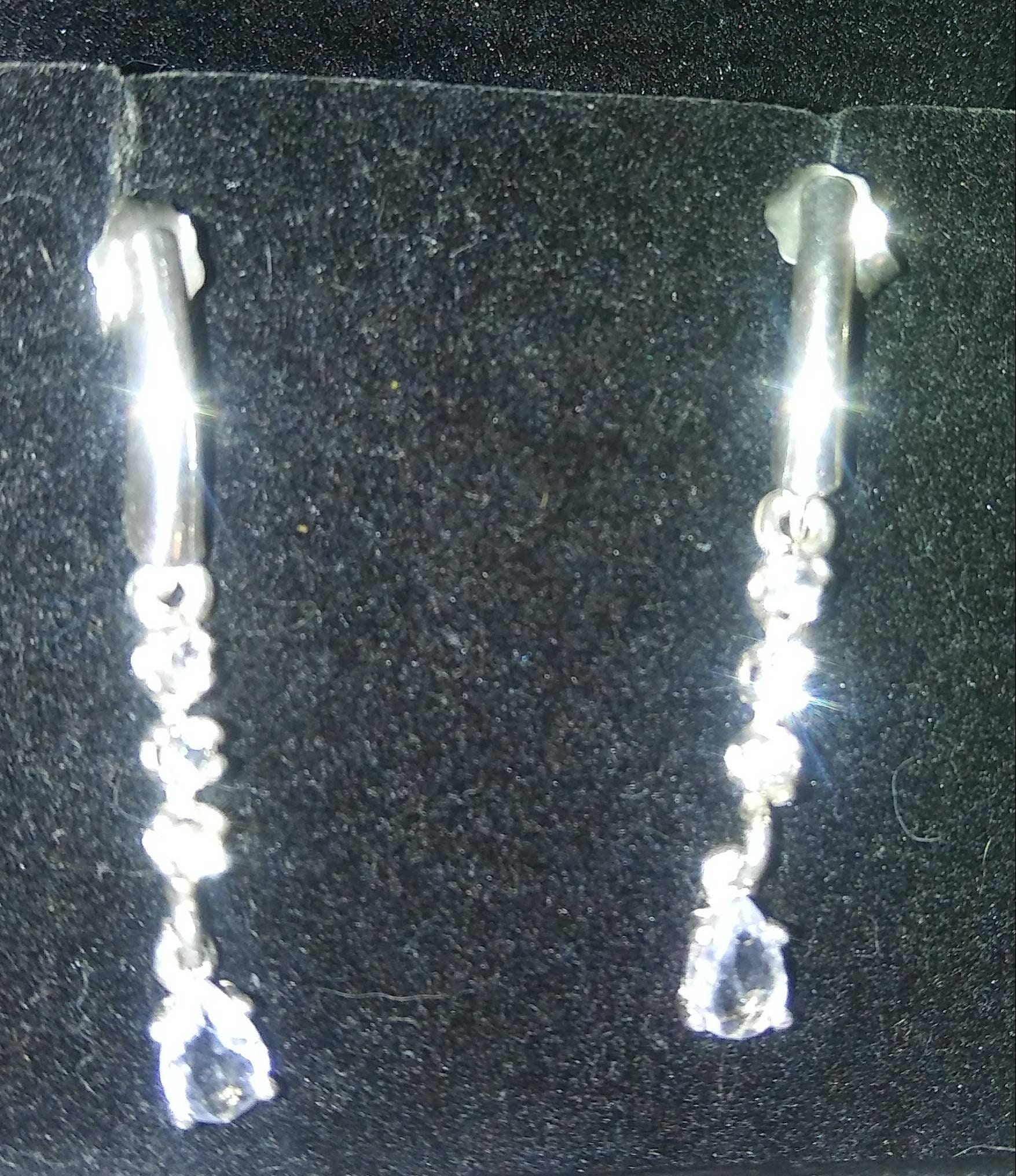 Natural Extremely Rare Tenebrescent Hackmanite Sapphire accented Sterling Silver Earrings (Comes with report) - Thumbnail 4