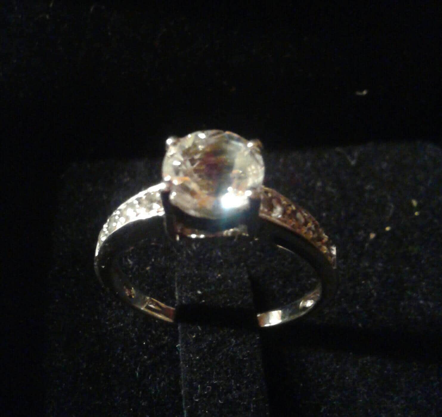 Natural Petalite Sterling Silver Engagement Ring