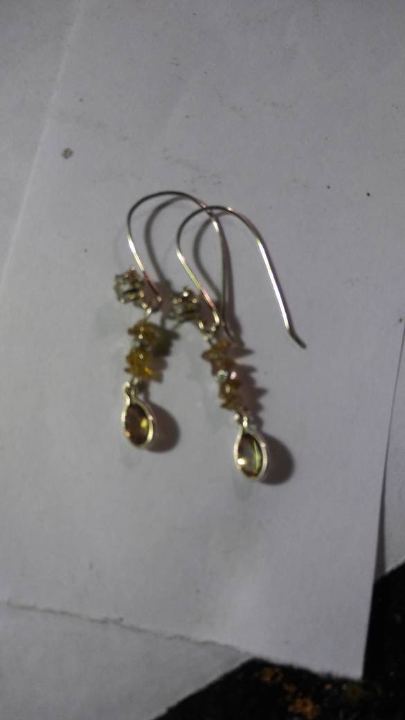 Natural Color Change Malaya  Garnet Morganite accented Sterling Silver Earrings - Thumbnail 4