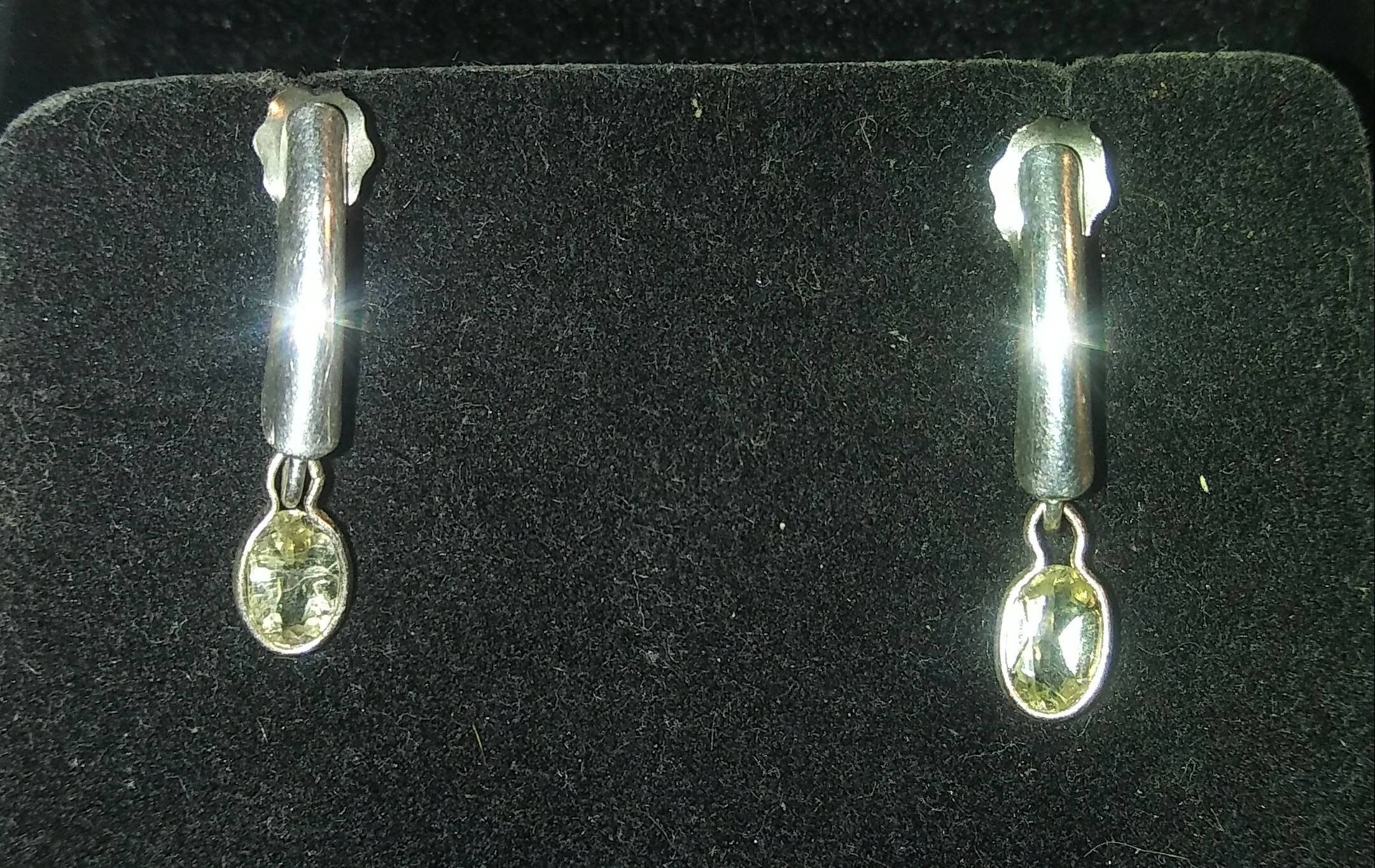 Natural Color Change Diaspore  Sterling Silver Earrings
