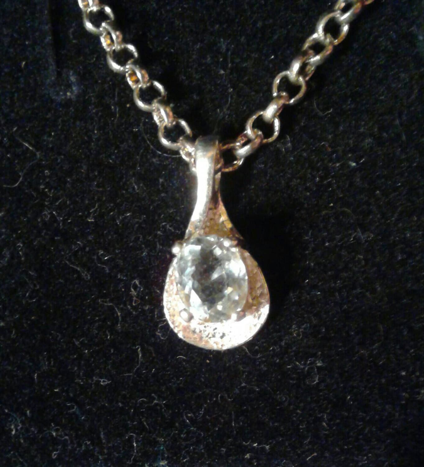 Natural Goshenite Sterling Silver Necklace - Thumbnail 3