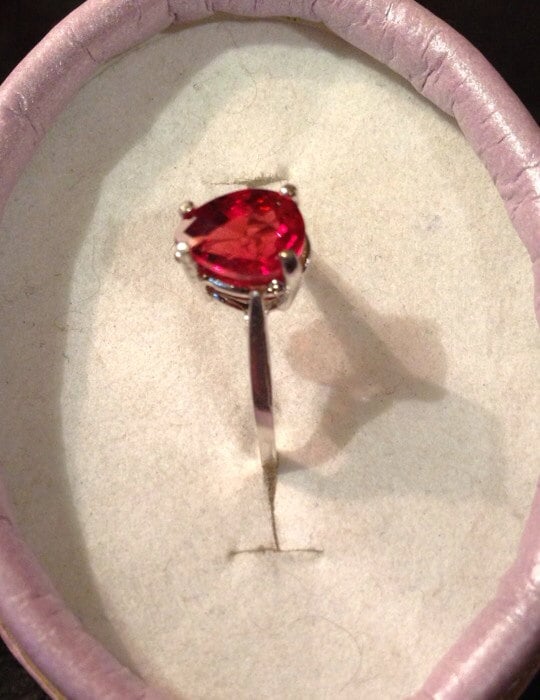 Natural Red Andesine Sterling Silver Ring - Thumbnail 2