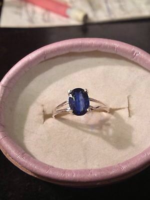 Natural Kyanite Sterling Silver Engagement Ring - Thumbnail 2